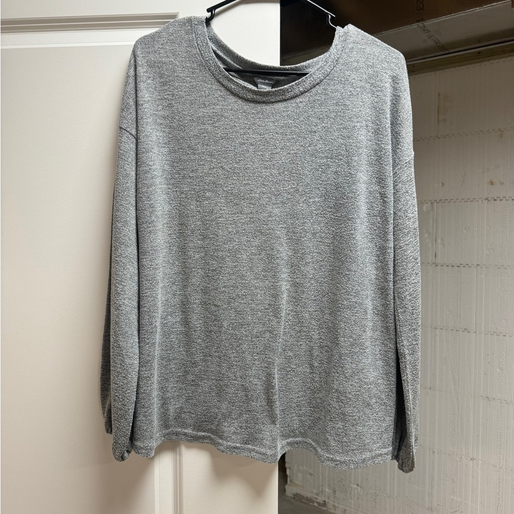 Eddie Bauer Gray Long Sleeve Blouse Size Womens Small